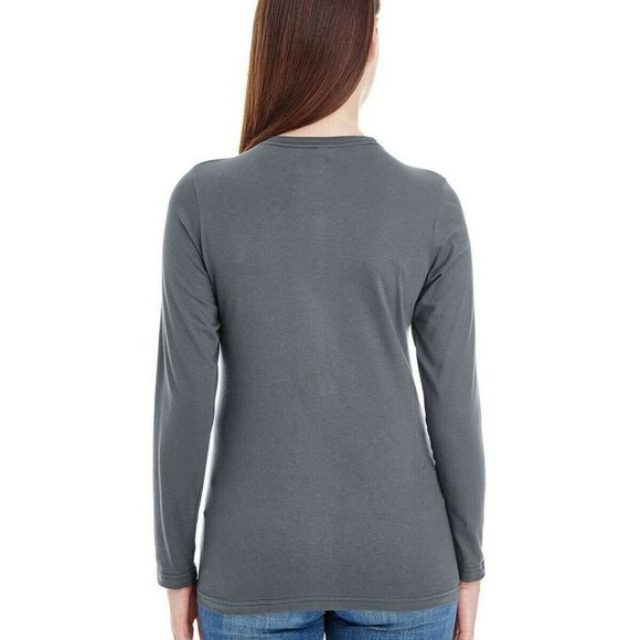 NWT AMERICAN APPAREL FINE JERSEY CLASSIC LONG SLEEVE T-SHIRT‎ ASPHALT XL - Picture 3 of 9